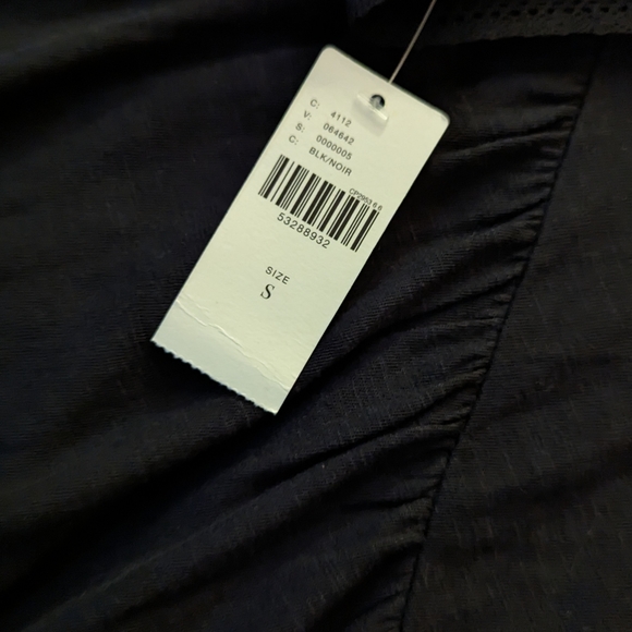 SOLD-Anthropologie black a-line bell sleeve v-neck blouse NWT size small - Picture 7 of 7